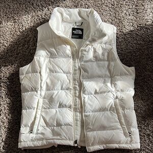 North Face White Puffer Vest